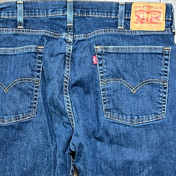 Levi's 513 High Waisted Slim Fit Denim Straight Jeans Men's Size 38 x 30 Blue - Picture 4 of 9